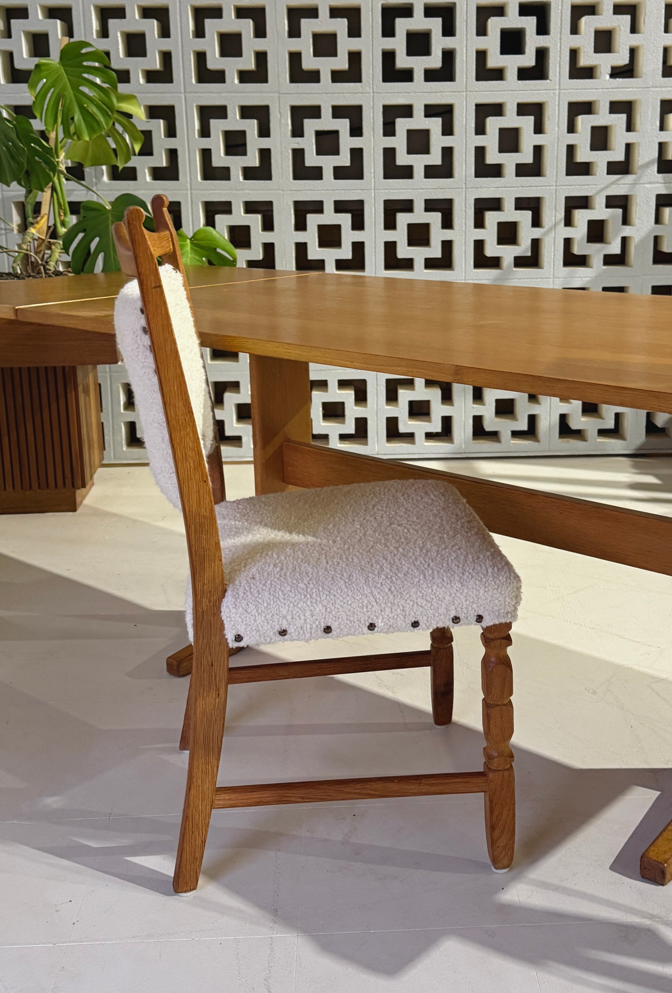 Six Henning Kjærnulf Dining Chairs in Oak