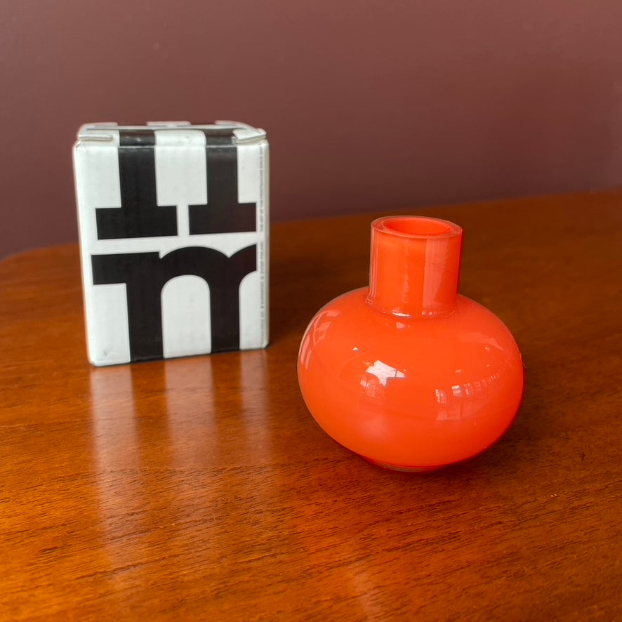 Marimekko Mini Glass Vase - Orange