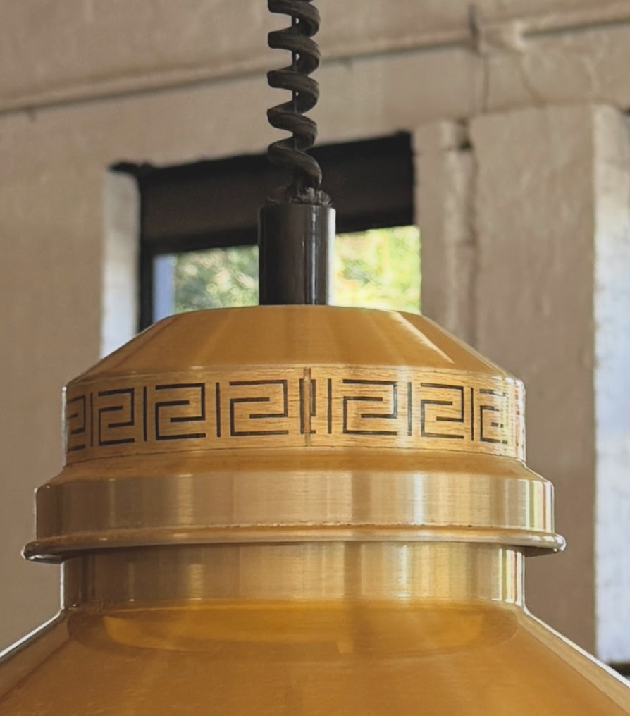 Danish Retractable Pendant in Brass