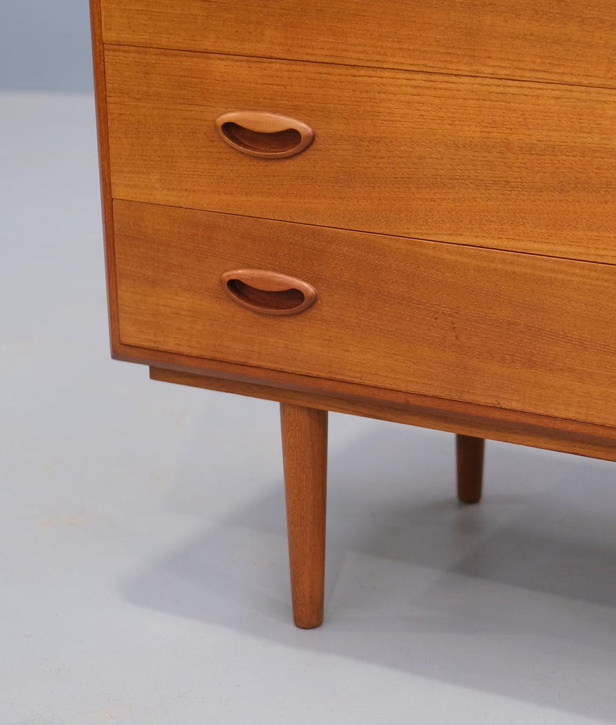 Wide Danish Chest of Drawers in Teak
