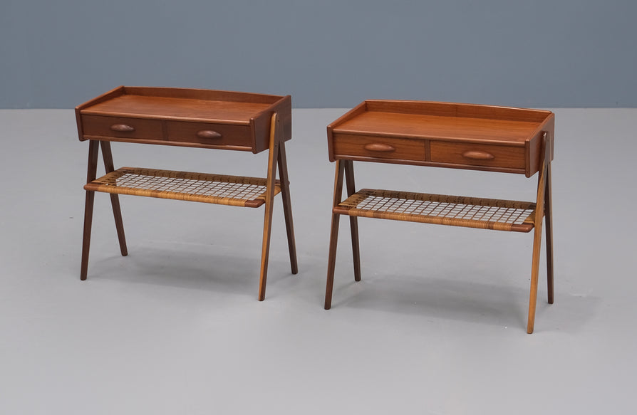 Matched Pair of Søren Rasmussen Bedside Tables