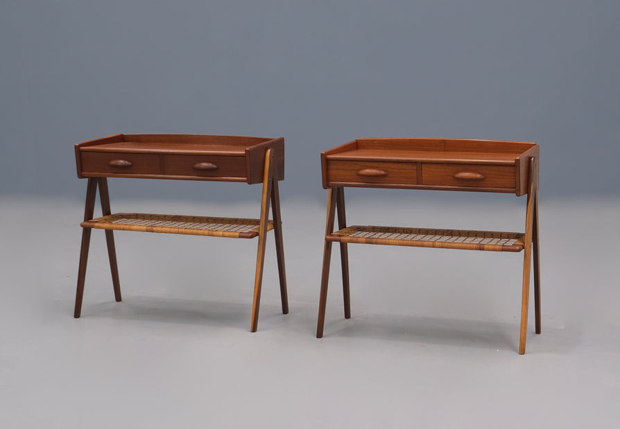 Matched Pair of Søren Rasmussen Bedside Tables