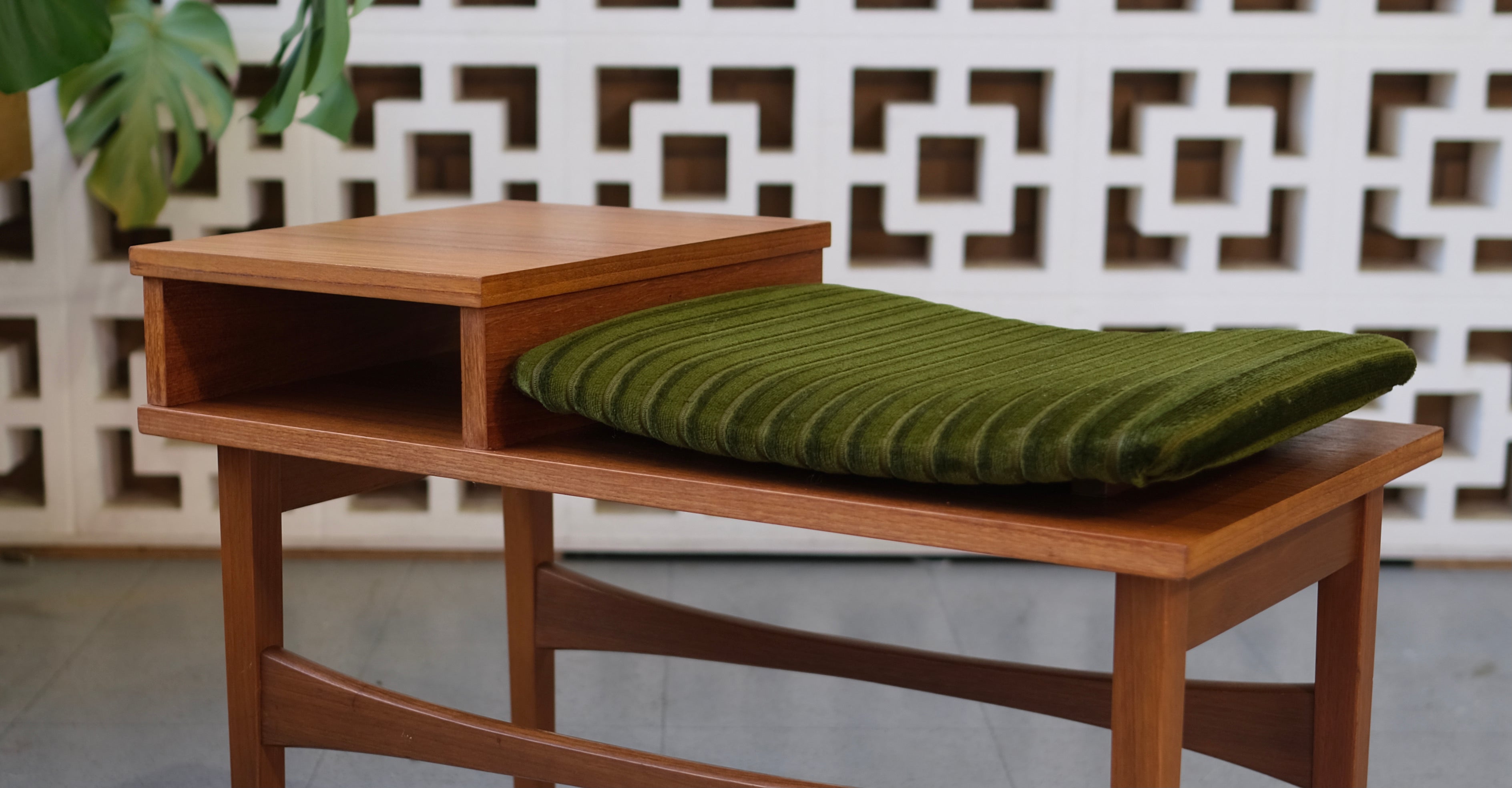 Mid-Century Telephone Table in Teak – Grandfather's Axe