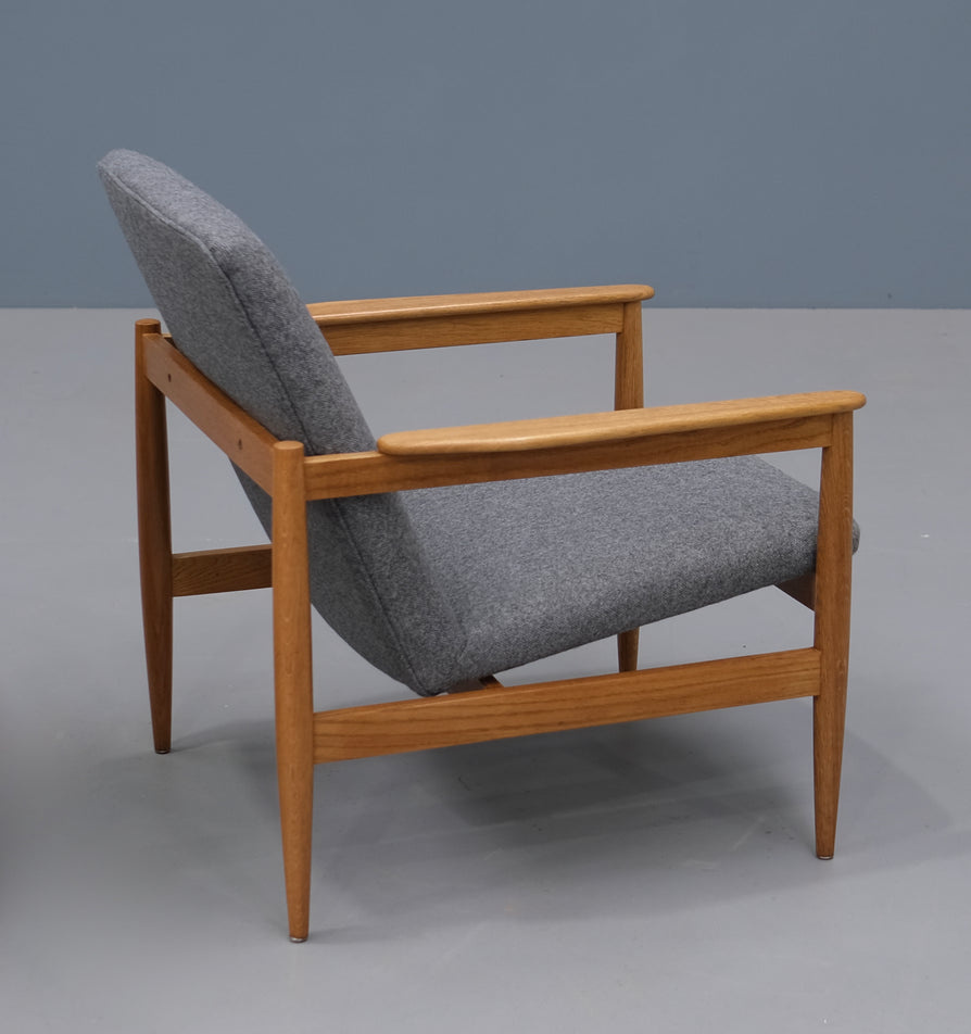 Pair of Swedish Lounge Chairs in Oak