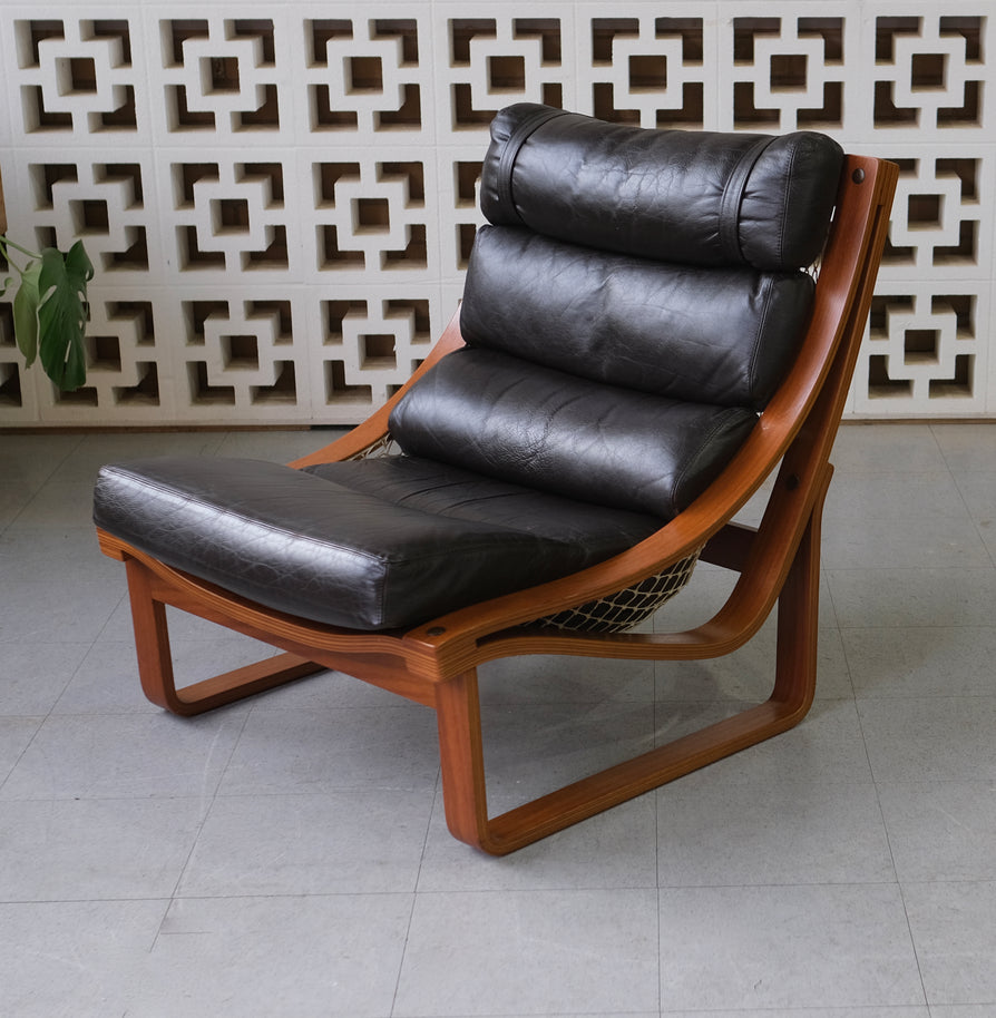 Tessa T4 Lounge Chair in Brown Leather