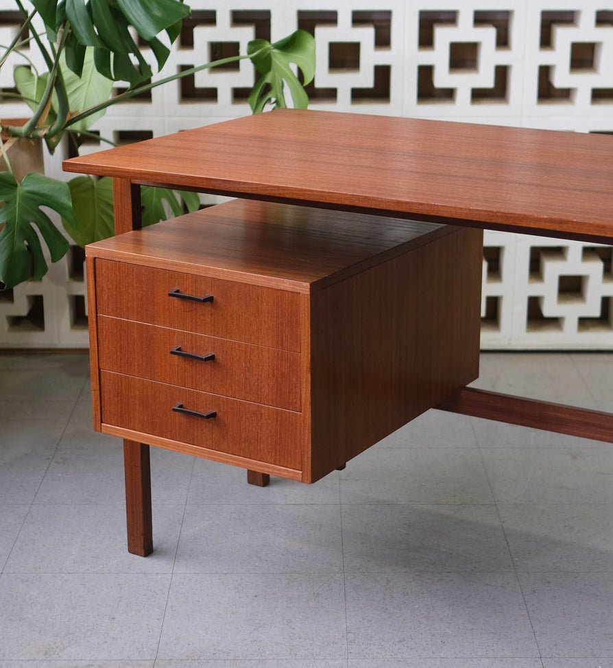 Mid-Century Floating Top Writing Desk