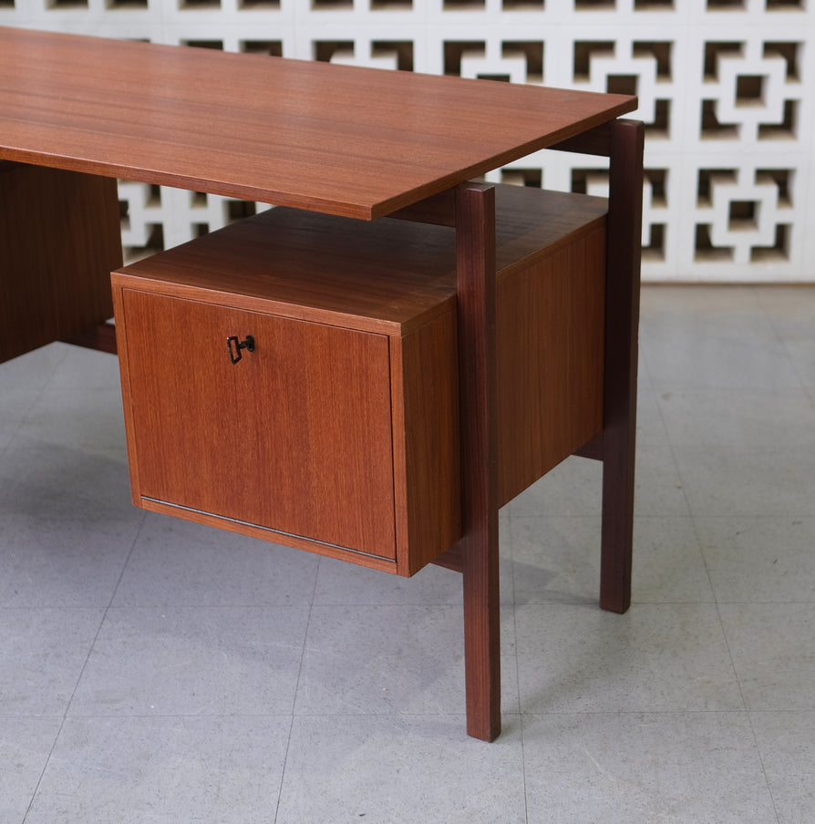 Mid-Century Floating Top Writing Desk