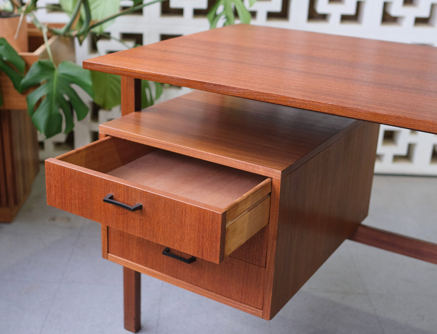 Mid-Century Floating Top Writing Desk