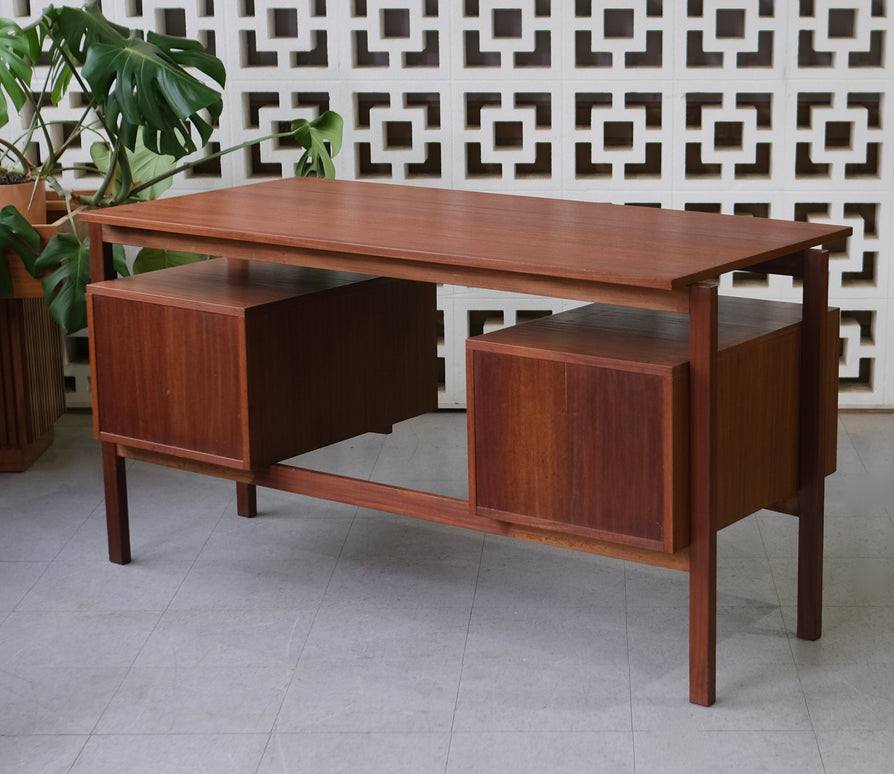Mid-Century Floating Top Writing Desk