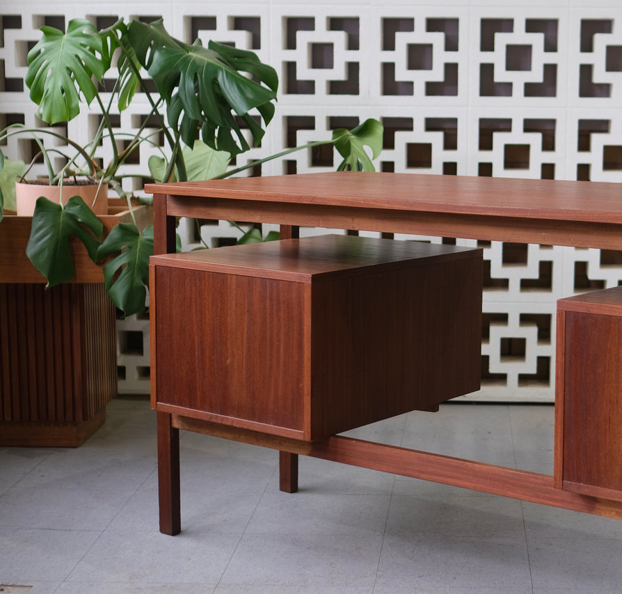 Mid-Century Floating Top Writing Desk