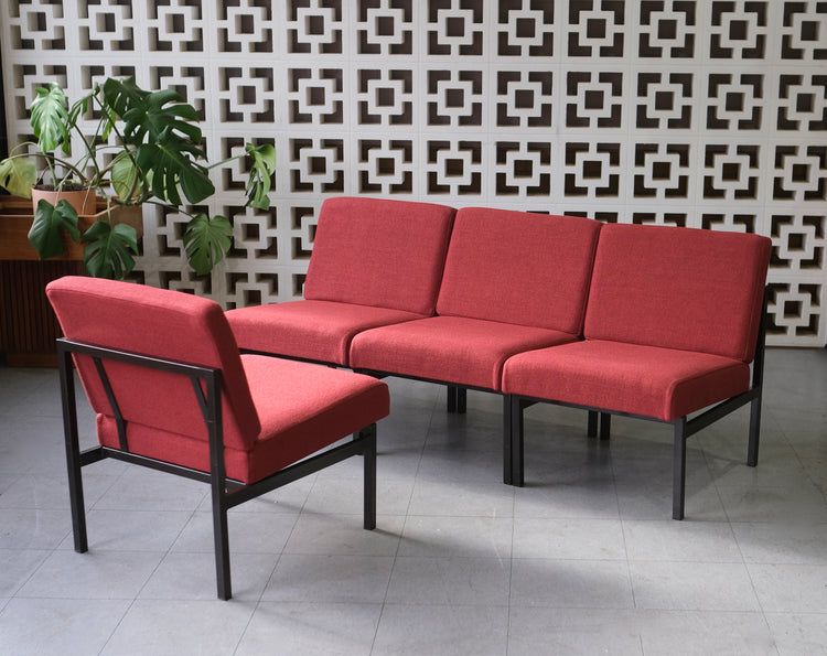 1970s Modular Sofa Set in New Fabric