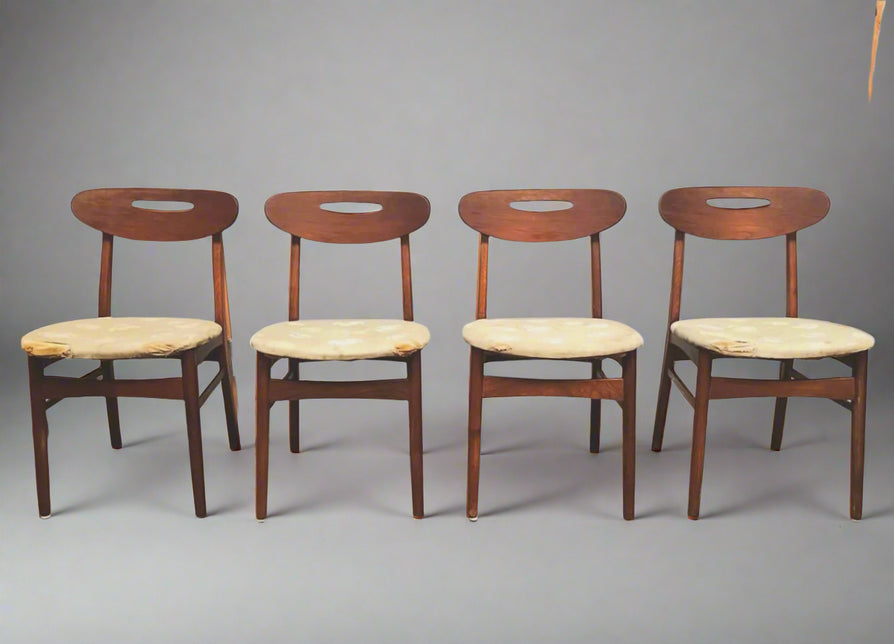 Four Danish Dining Chairs in Teak