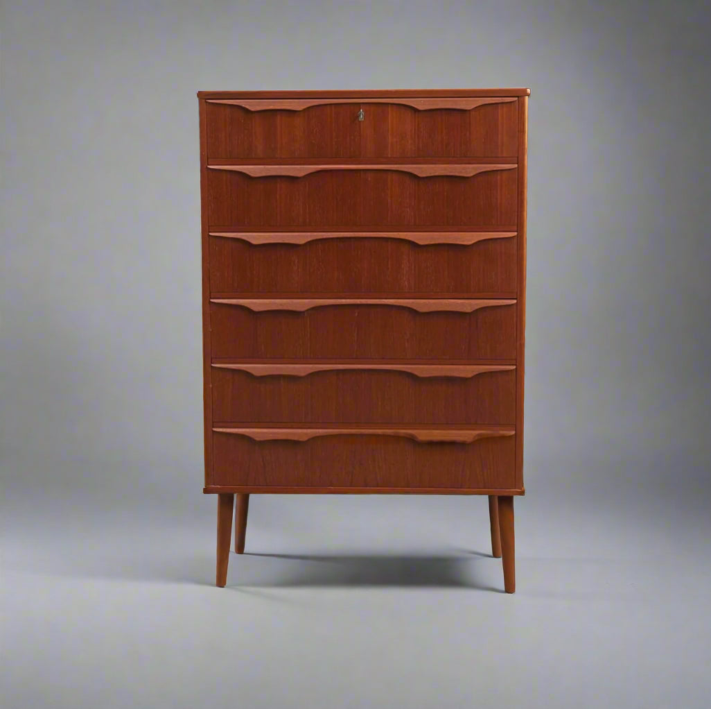 Large Danish Tallboy in Teak