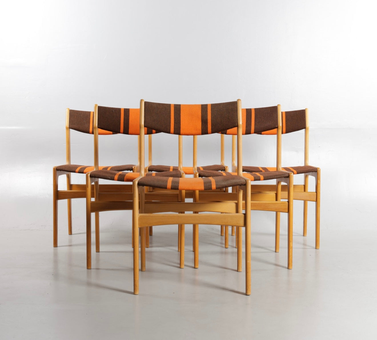 Six Erik Buch Dining Chairs in Oak