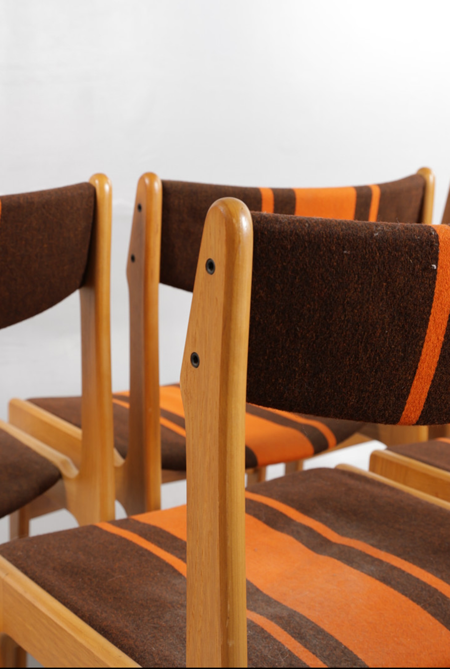 Six Erik Buch Dining Chairs in Oak