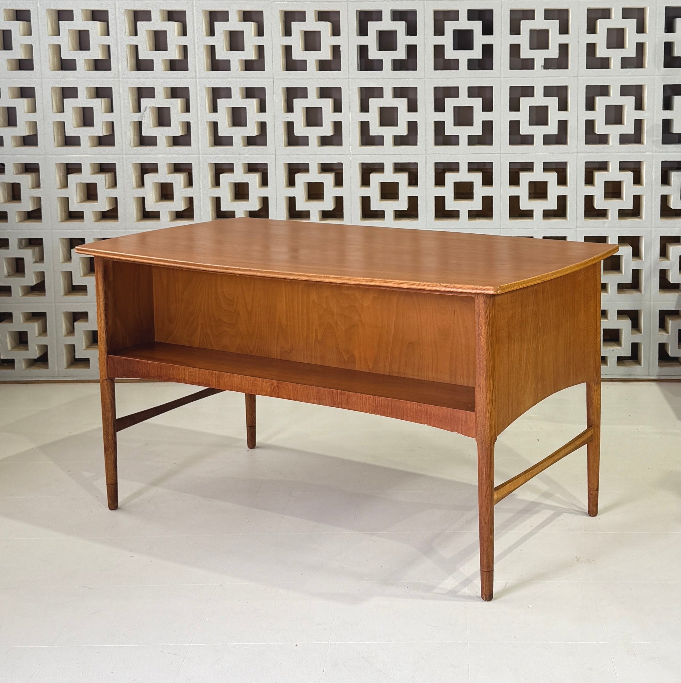1950s Danish Writing Desk in Teak & Oak
