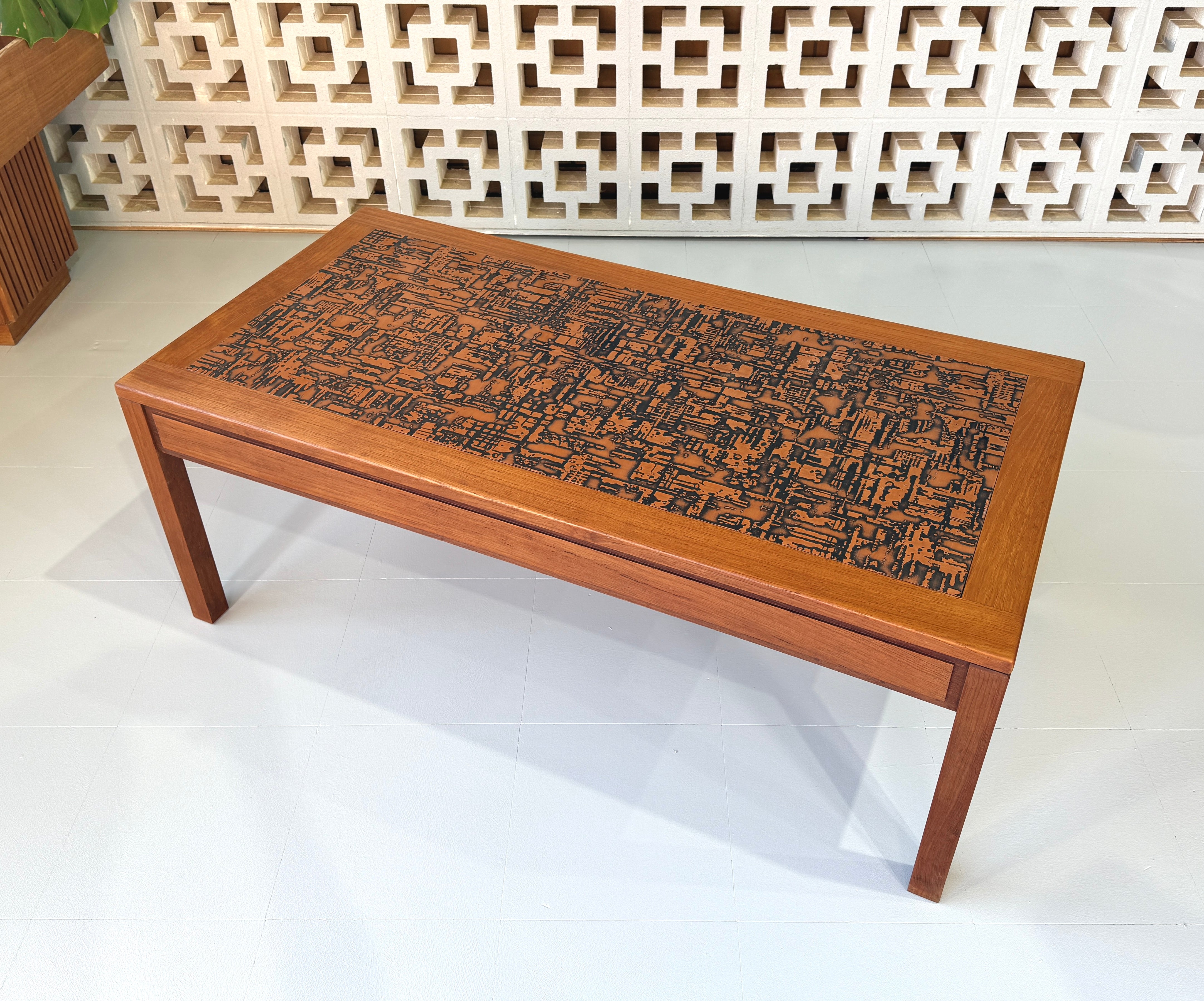 Parker Coffee Table with Copper Inlay
