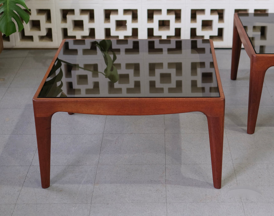 Mid-Century Glass Top Coffee Table