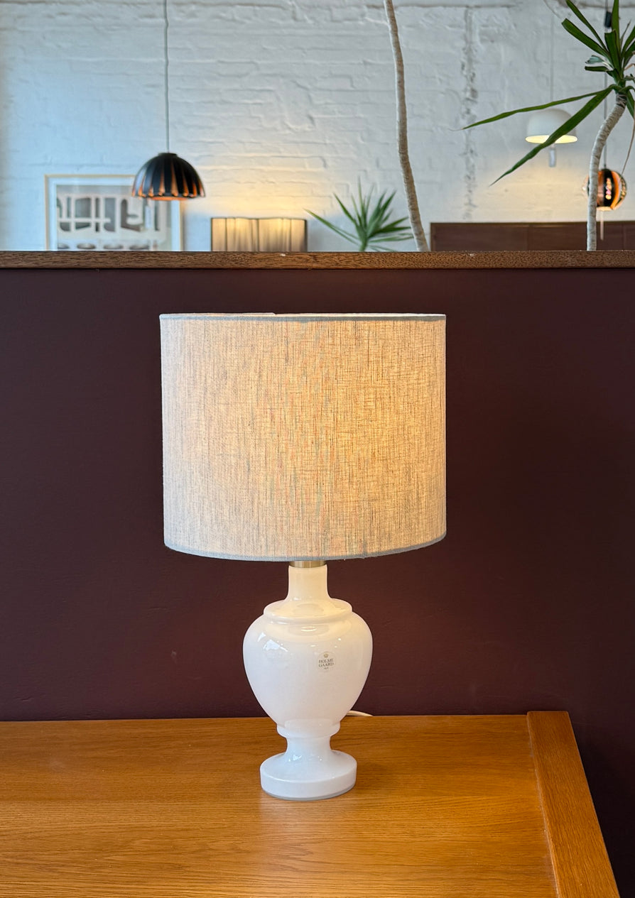 Michael Bang for Holmegaard “Roma Mellem” Table Lamp in Opaline
