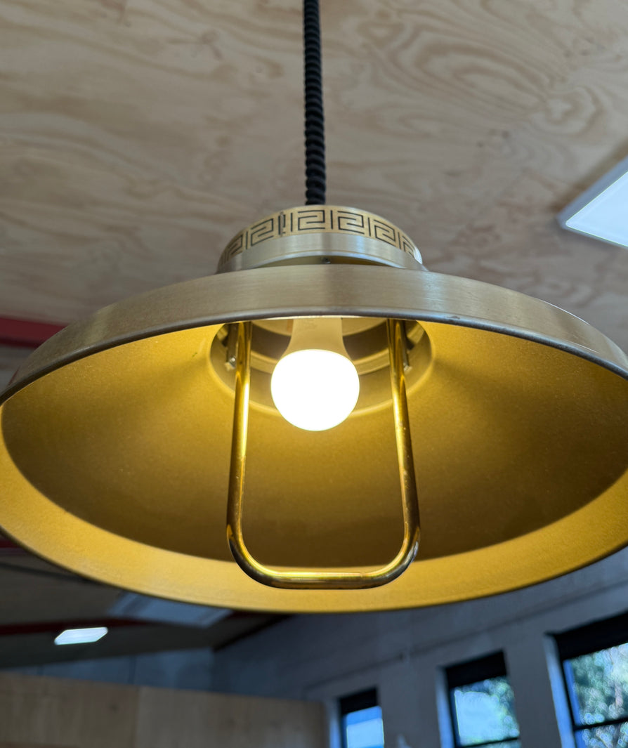Danish Retractable Pendant in Brass