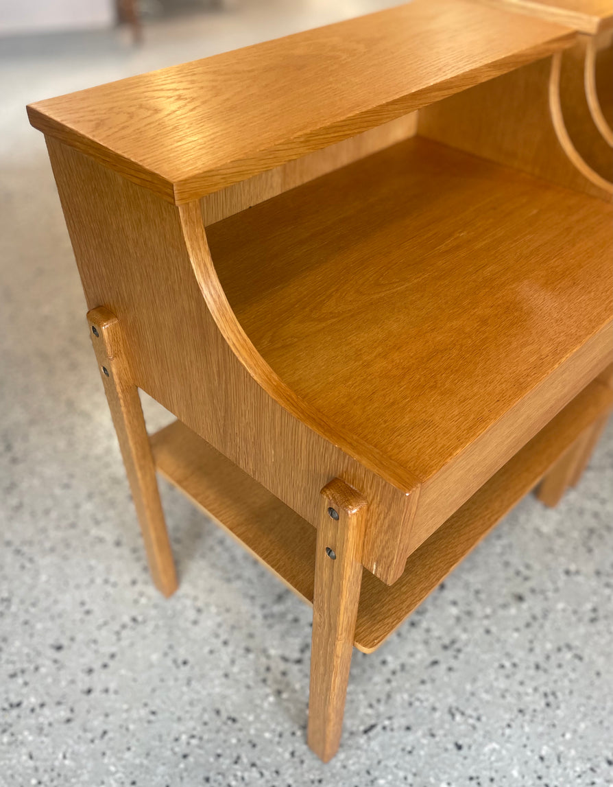 Pair of Swedish Bedside Tables in Oak