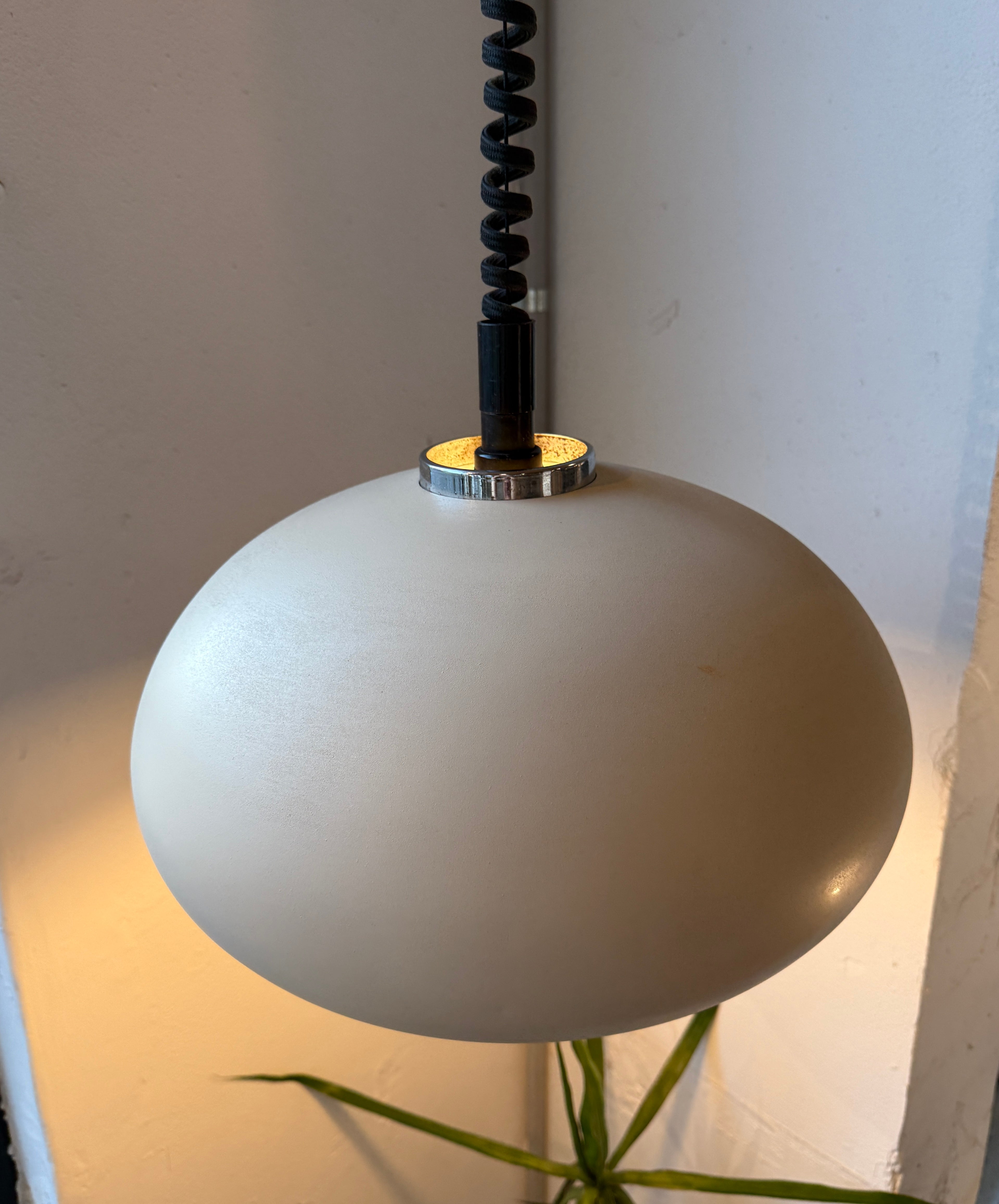 Mid-Century Pendant with Retracting Mechanism