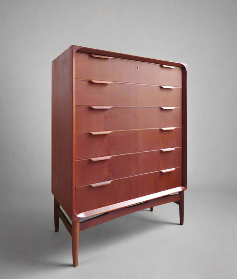 Large Danish Tallboy in Teak