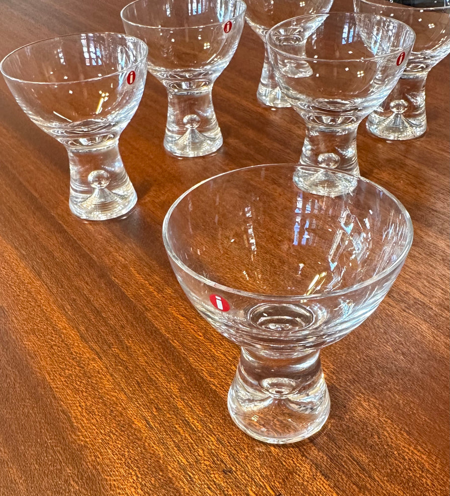 Set of Six Tapio Wirkkala for iittala Cocktail Glasses