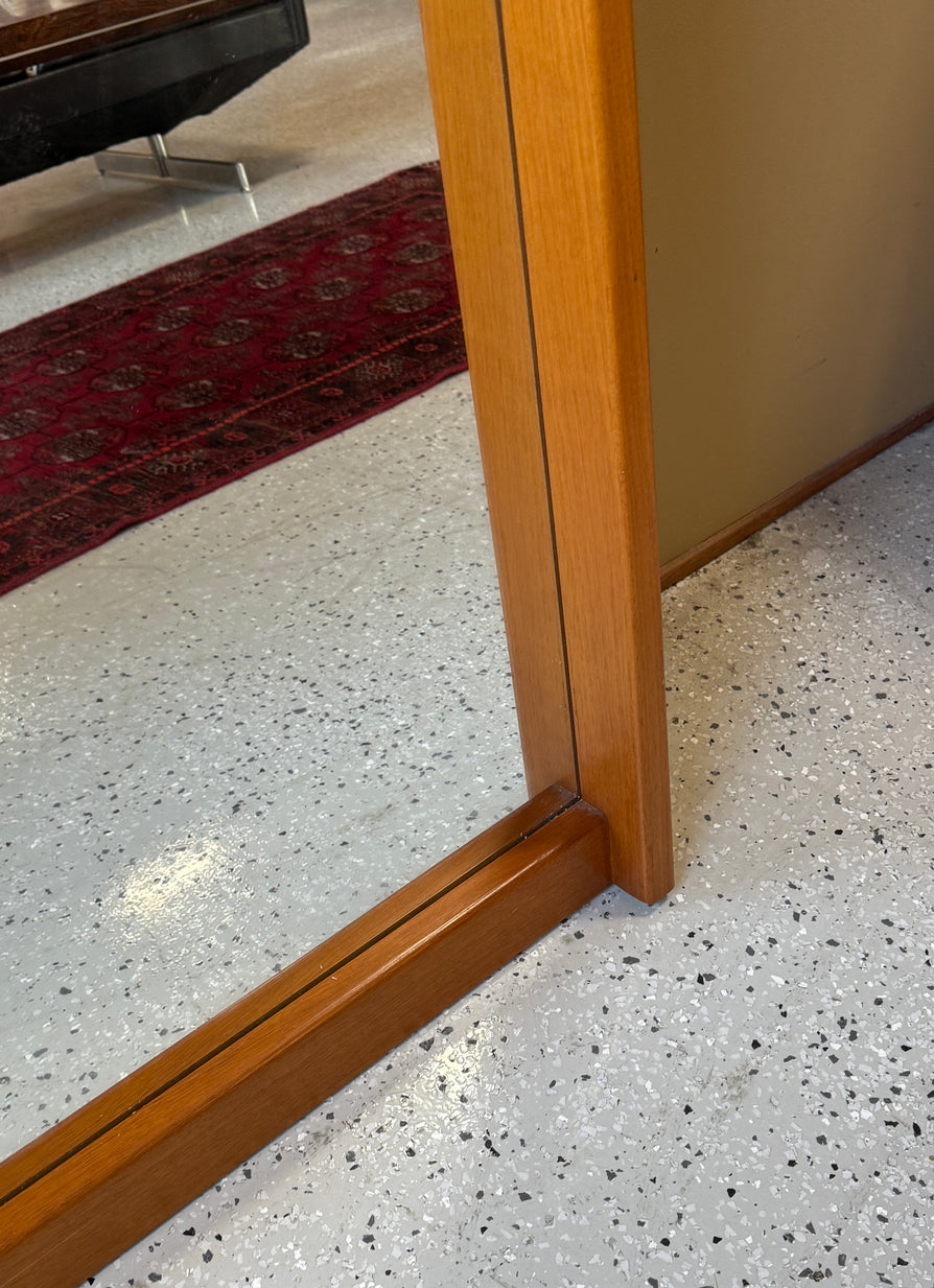 Large 1970s Wall Mirror in Teak
