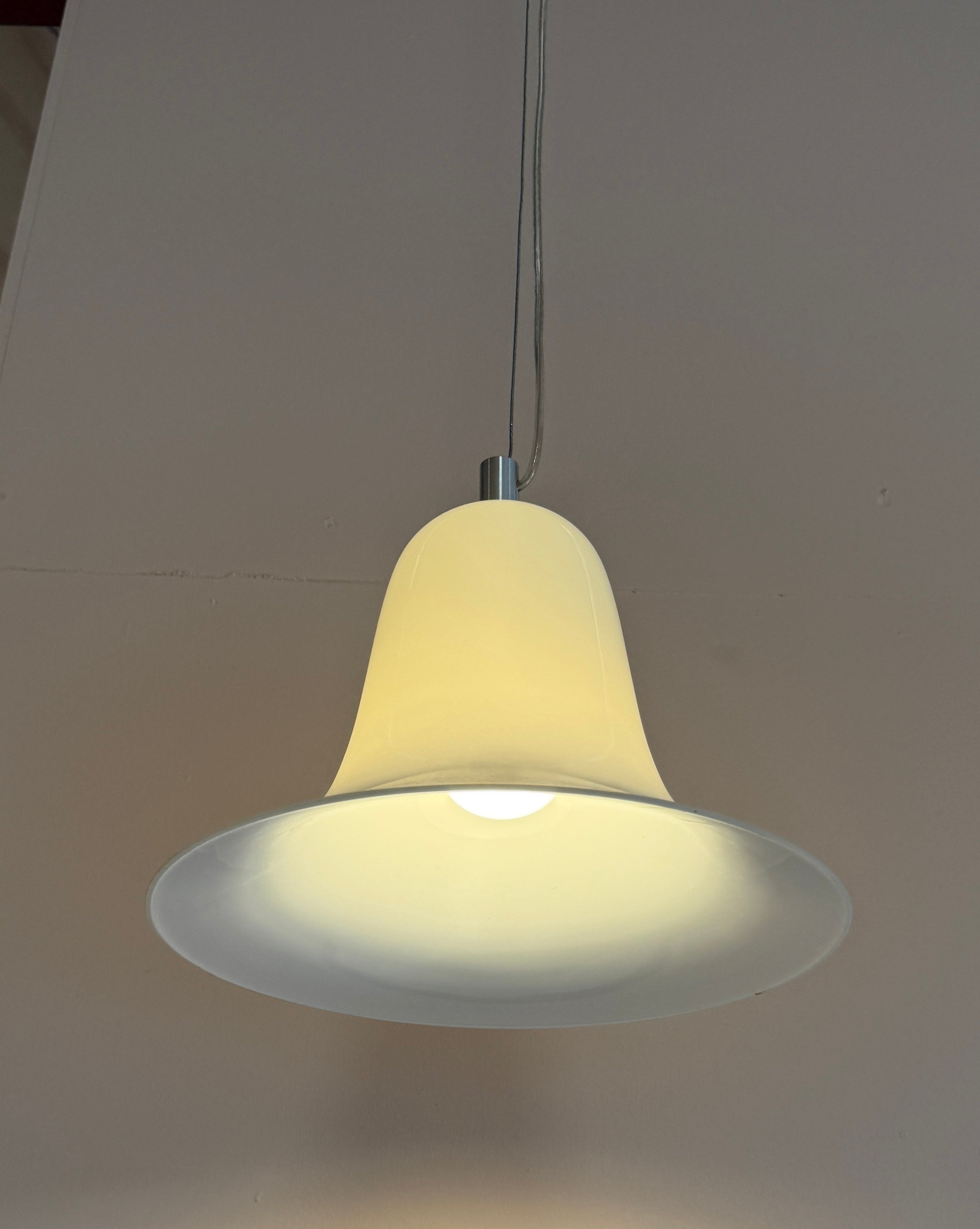Verner Panton Pantop Pendant in White Glass