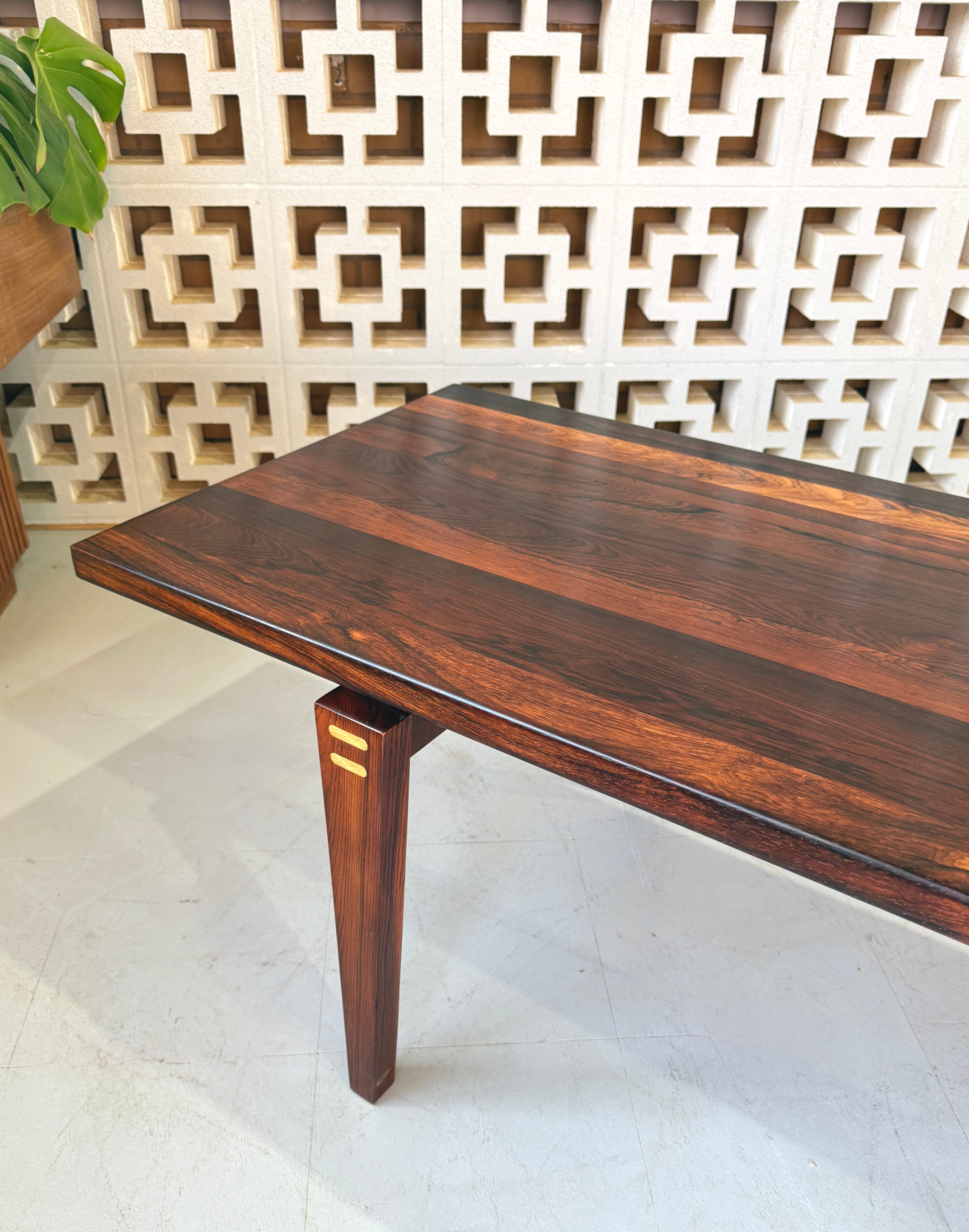 Exquisite Danish Coffee Table in Solid Brazilian Rosewood