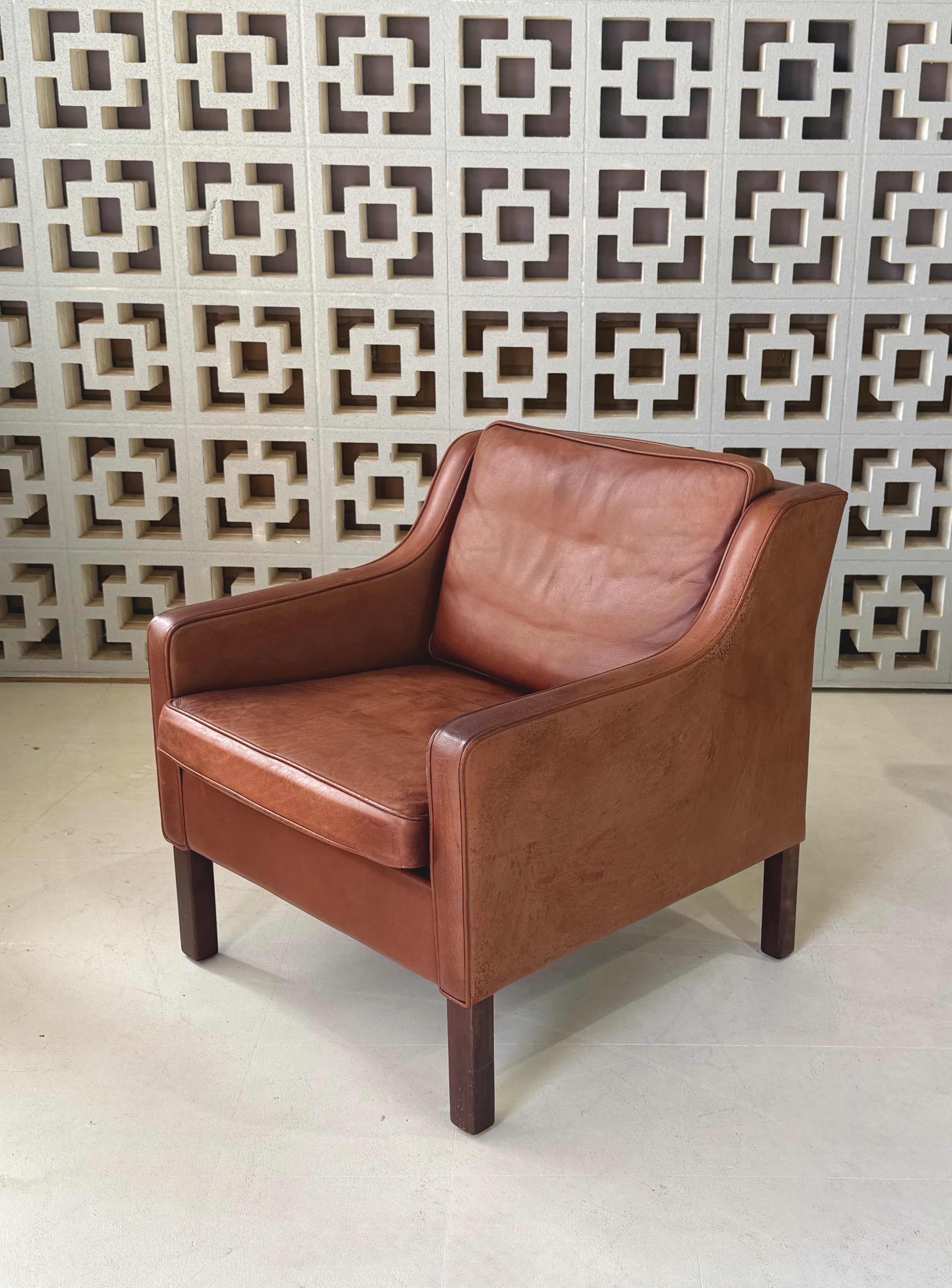 Mogens Hansen Lounge Chair in Cognac Leather