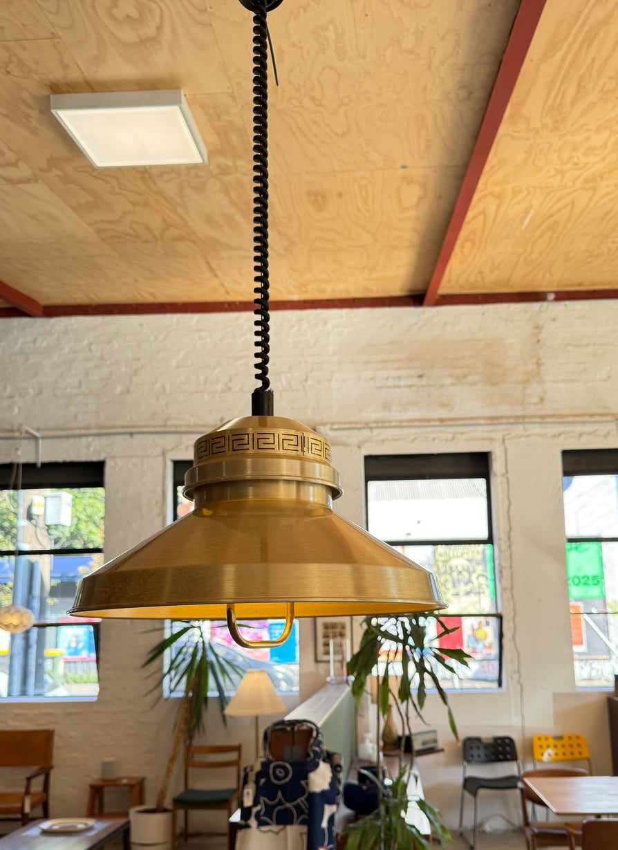 Danish Retractable Pendant in Brass