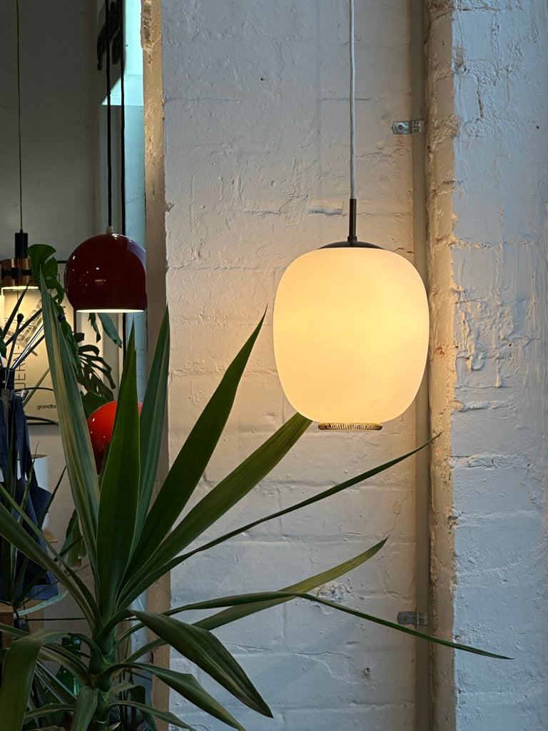Danish Pendant in Frosted Glass
