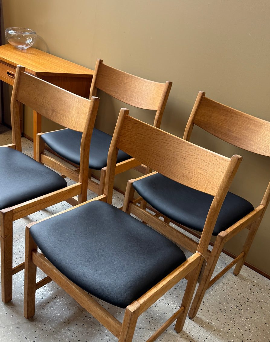 Set of Four Oak Dining Chairs by Farstrup