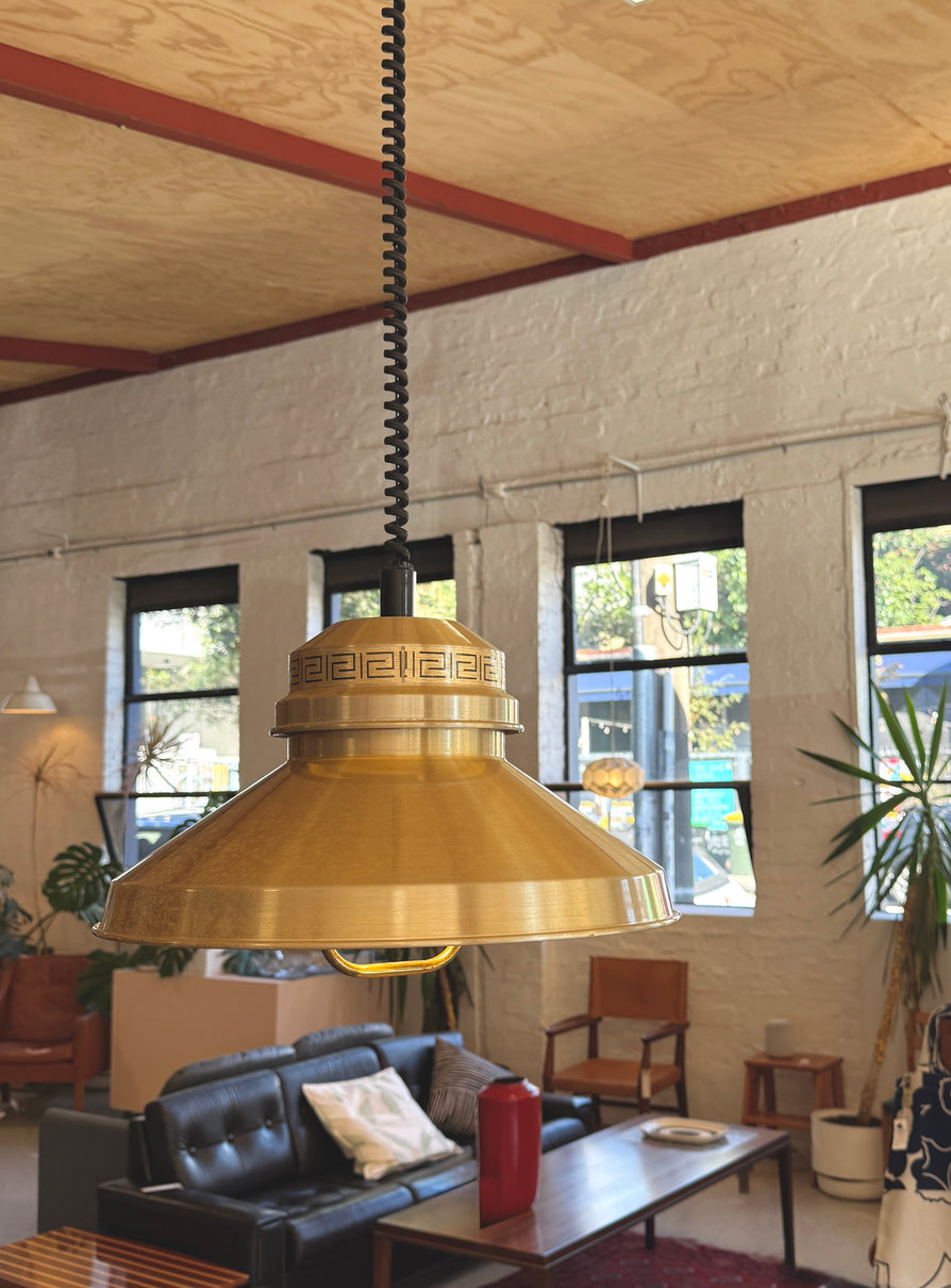 Danish Retractable Pendant in Brass