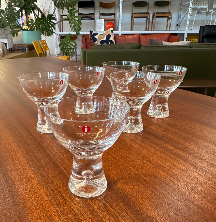 Set of Six Tapio Wirkkala for iittala Cocktail Glasses