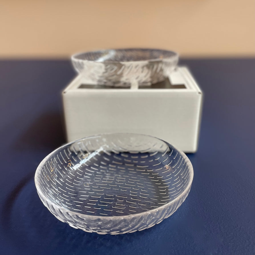 Marimekko Syksy Pair of Glass Bowls (Clear)
