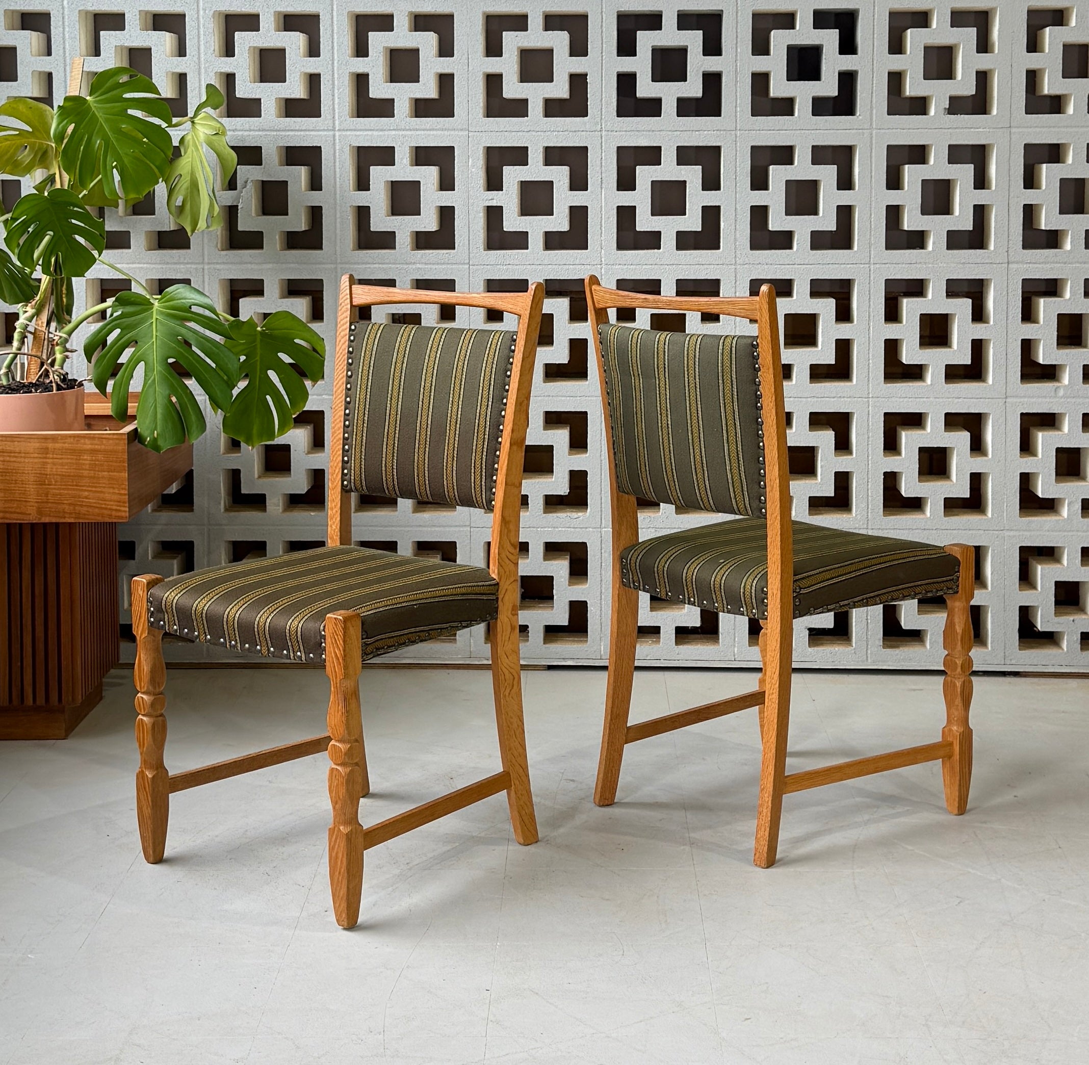 Six Henning Kjærnulf Dining Chairs in Oak