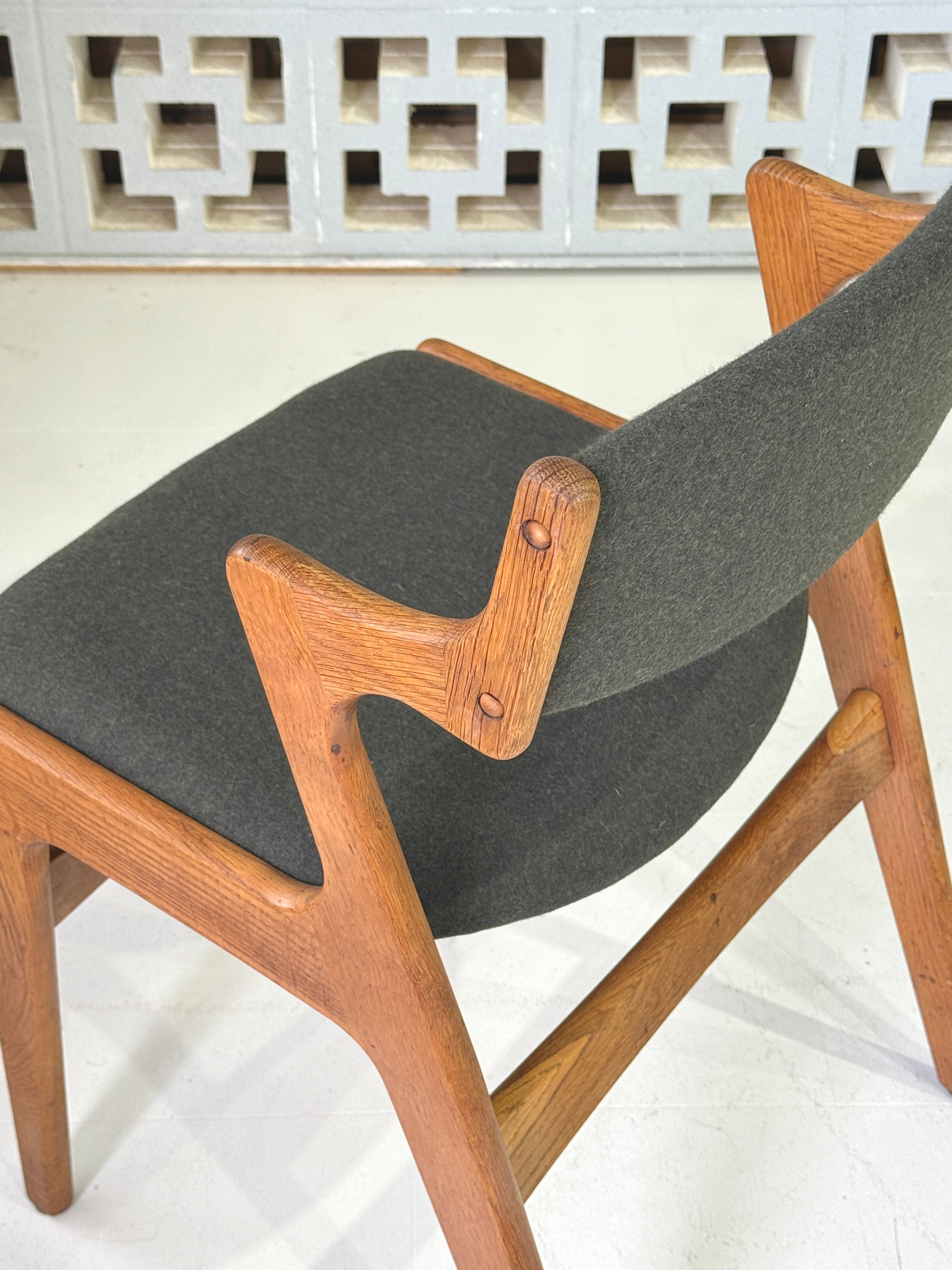 Six Danish Elbow Dining Chairs by Nova