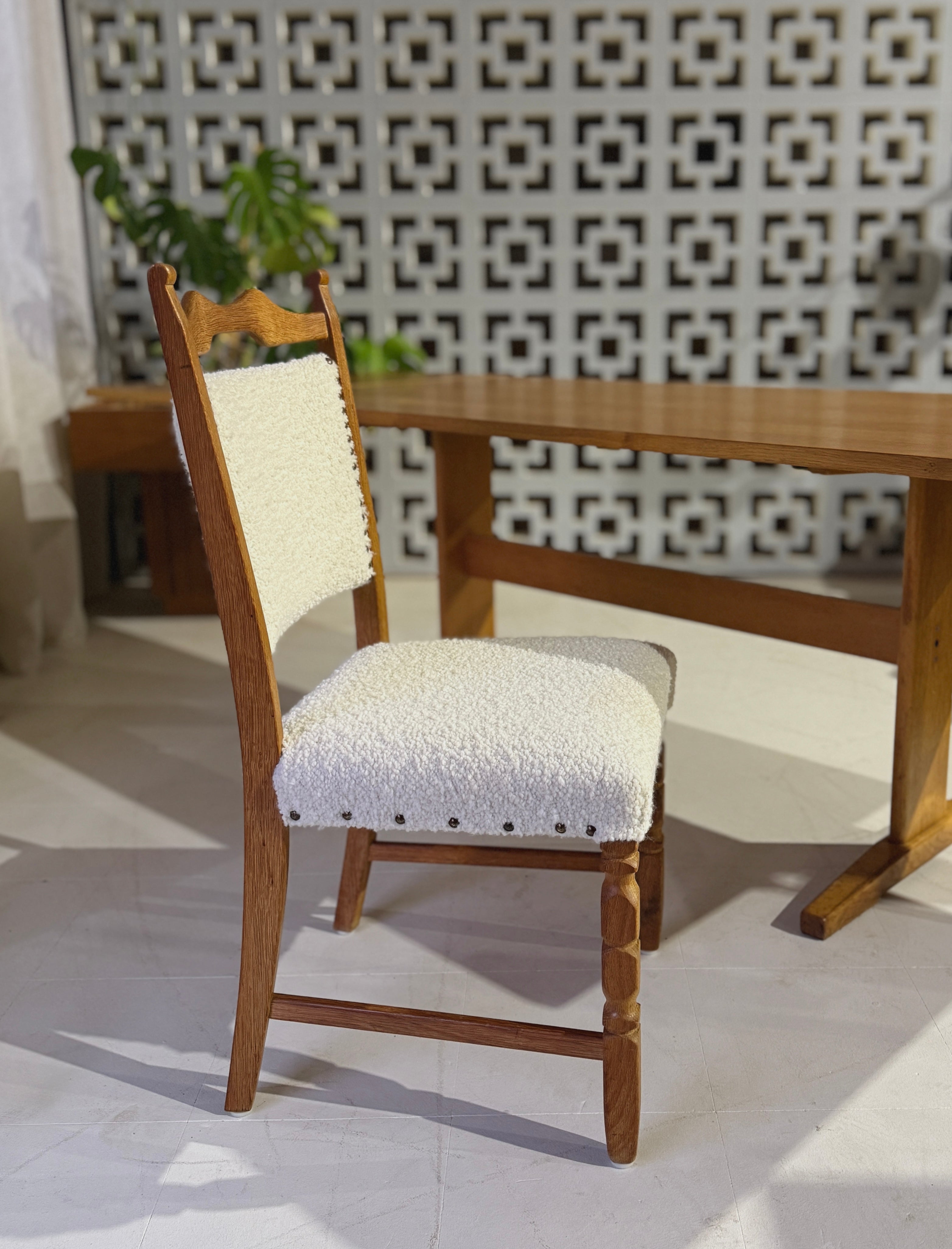 Six Henning Kjærnulf Dining Chairs in Oak