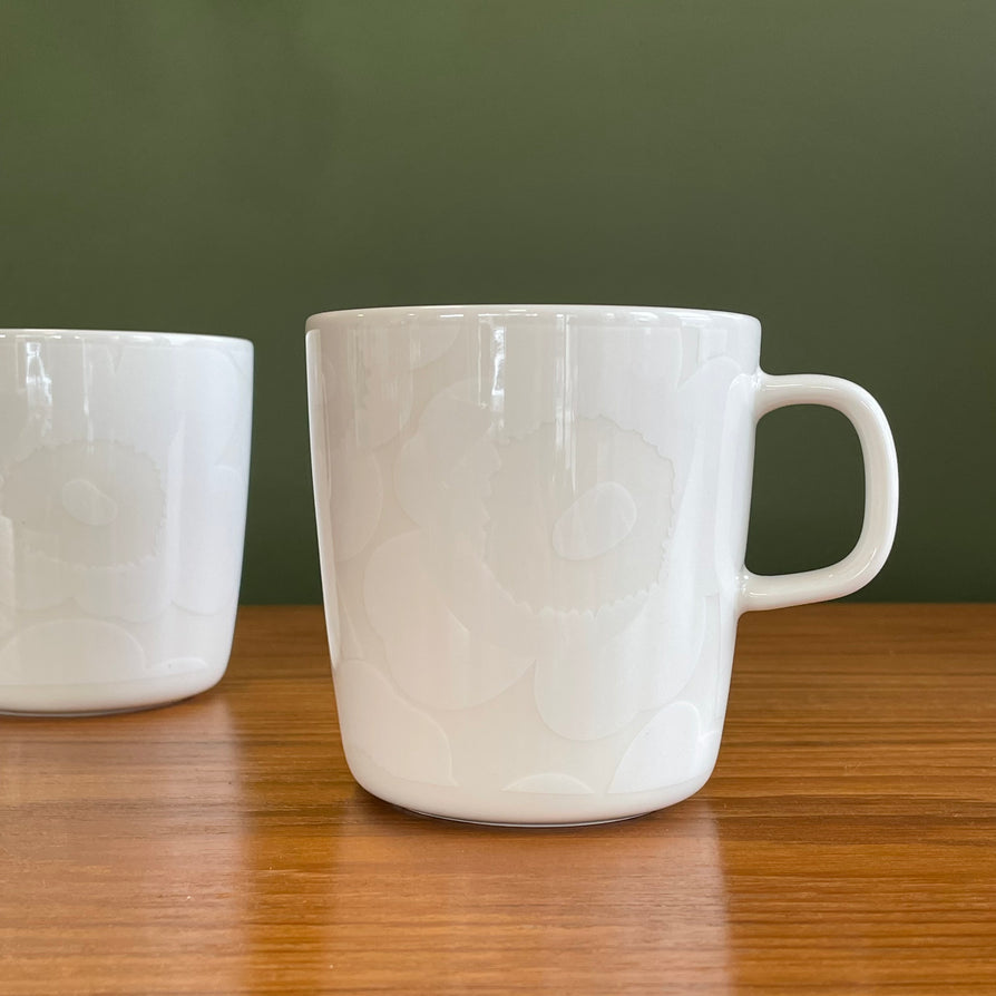 Marimekko Oiva Mug - Unikko in White
