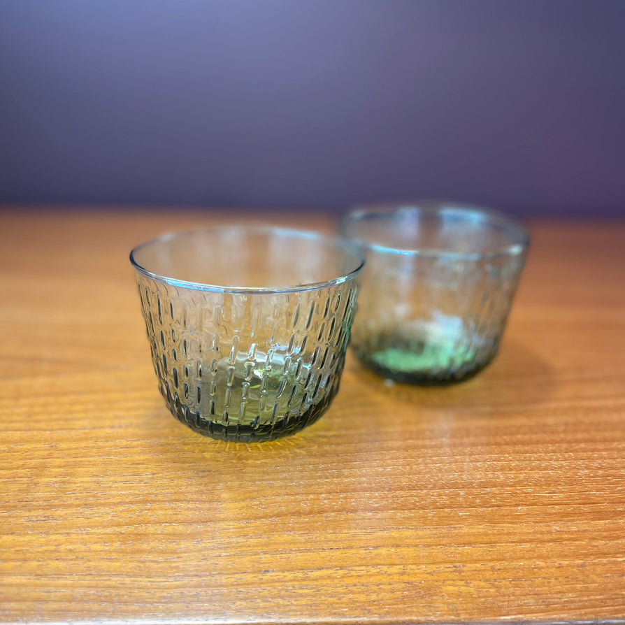 Marimekko Syksy Pair of Glass Tumblers (Olive)