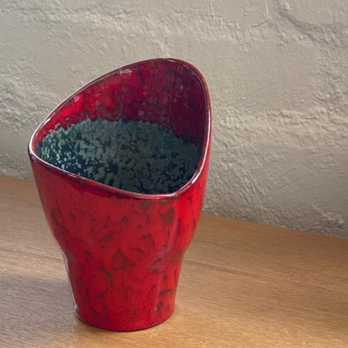 Mid-Century Vase in a Red Glaze