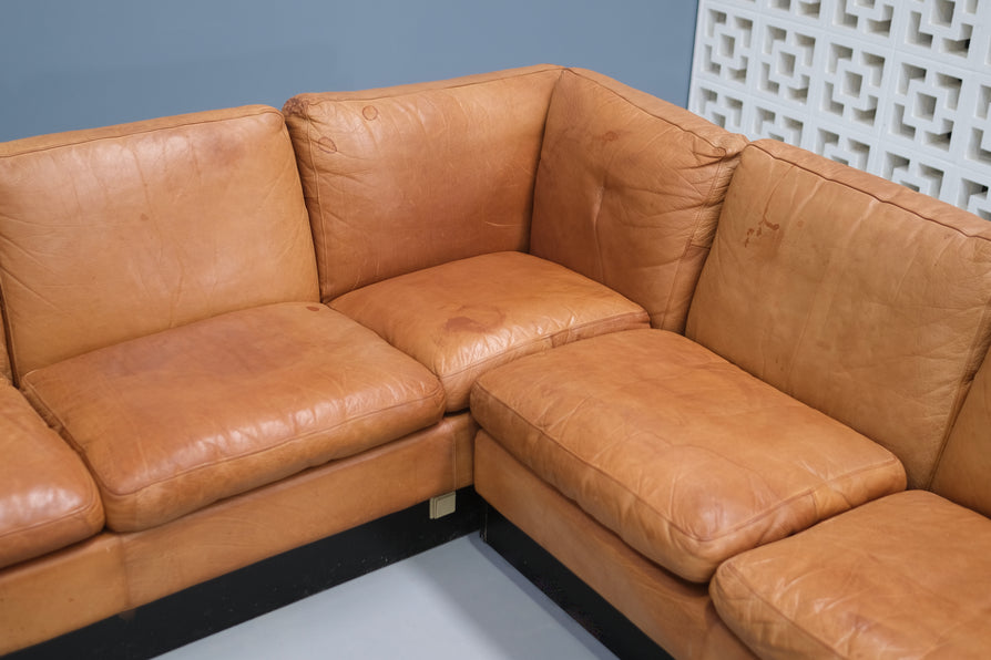 Danish Corner Sofa in Leather