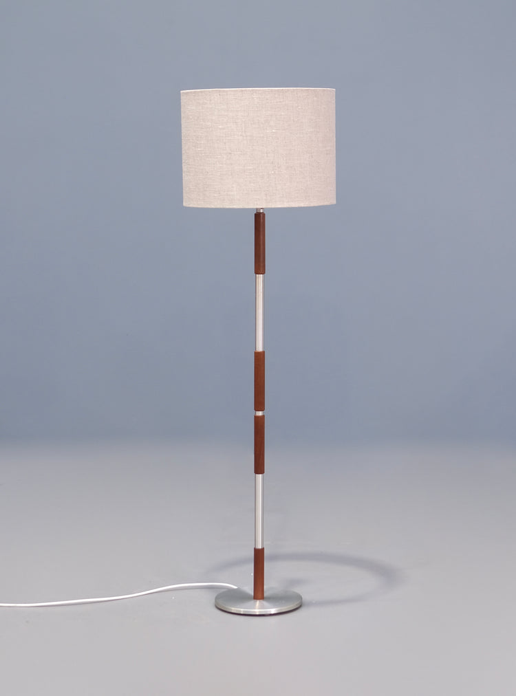 Danish Floor Lamp in Brushed Aluminium