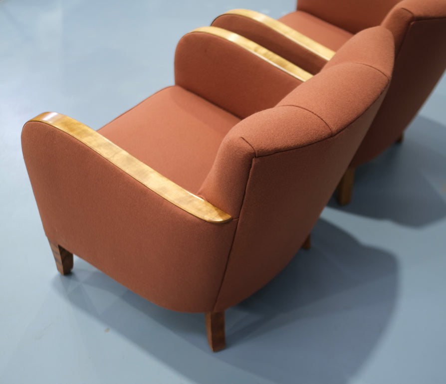 Swedish Deco Chair in New Wool