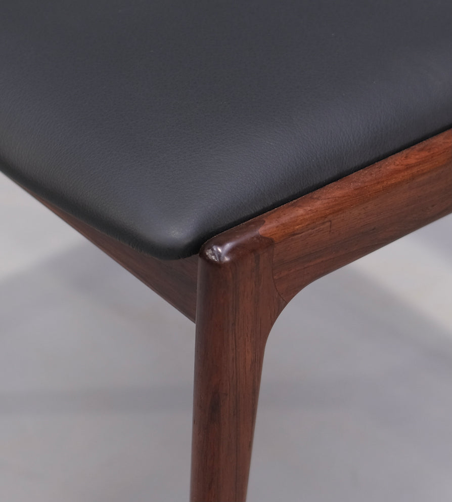 Six Johannes Andersen Razorback Dining Chairs in Rosewood