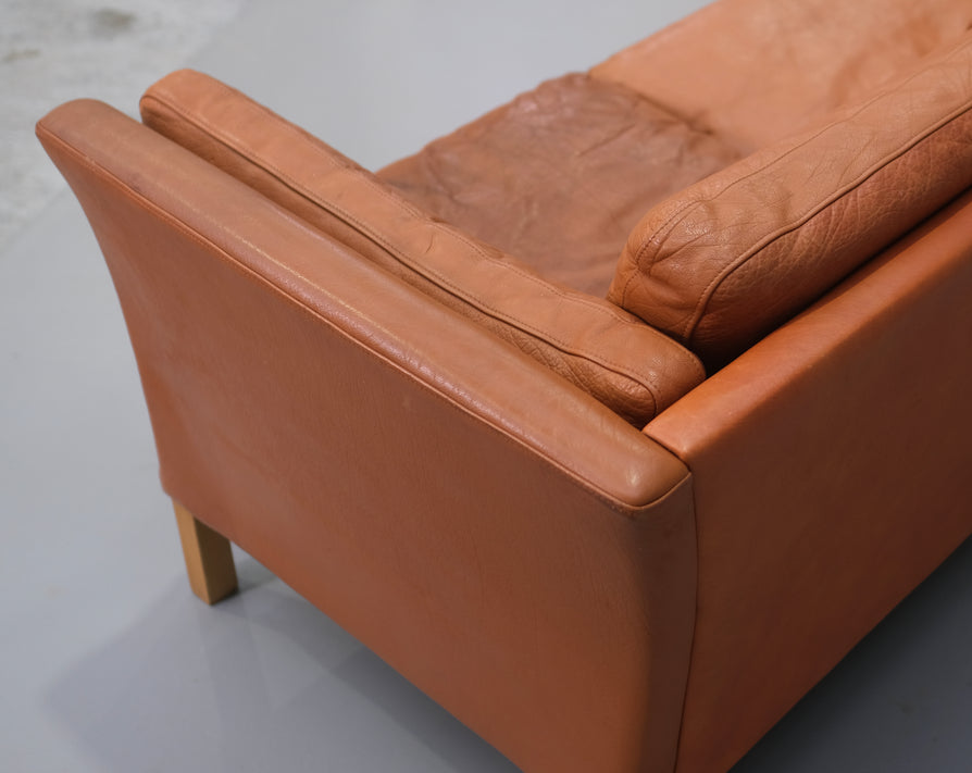 Three Seater Sofa in Tan Leather