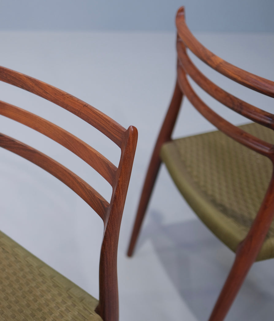 Six Møller 78 Dining Chairs in Rosewood